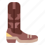 leather, shoe, cowboy, boot, boots, clothing 