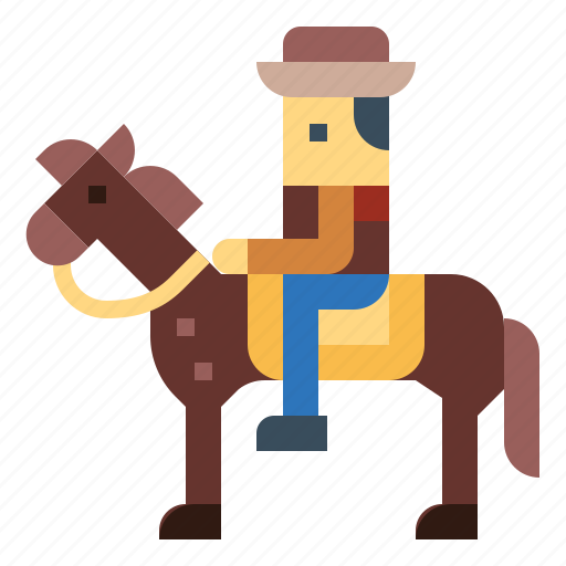 Cowboy, riding, horseback, horse, hat icon - Download on Iconfinder