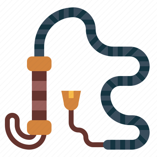 Leather, stock, whip, bullwhip, horsewhip icon - Download on Iconfinder