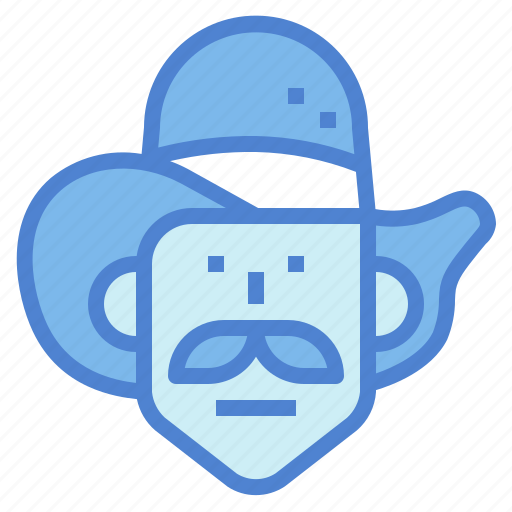 Mustache, cowboy, hat, man icon - Download on Iconfinder