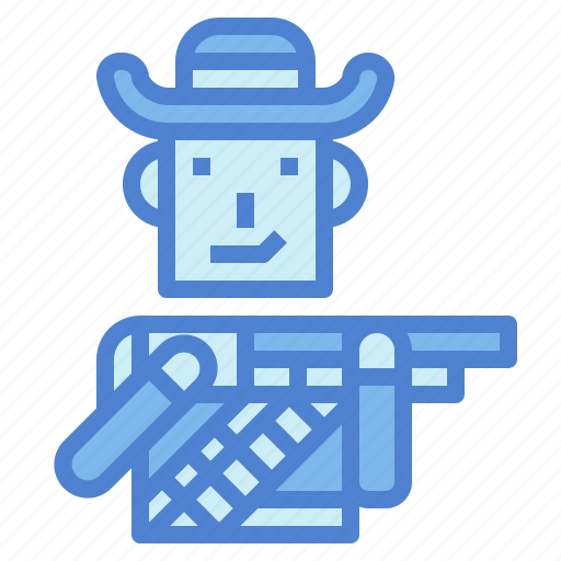 Cowboy, hat, shotgun, hunter, man icon - Download on Iconfinder