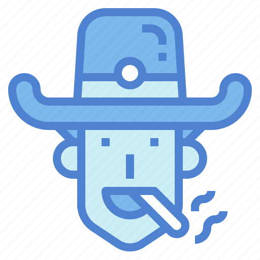Sheriff, cowboy, hat, cigar, smoking icon - Download on Iconfinder