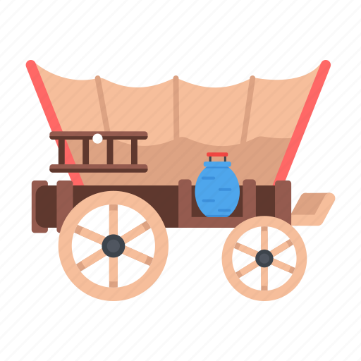 Carriage, cart wagon, horse cart, west wagon, ancient wagon icon - Download on Iconfinder