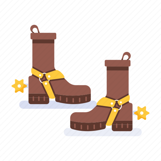 Western boots, cowboy boots, cowboy shoes, rancher boots, long boots icon - Download on Iconfinder