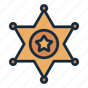 sheriff, badge, emblem, security, police, cop, honour, western, cowboy, wild, west