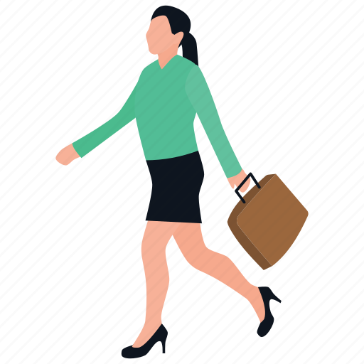 Female employee, female entrepreneur, female staff, office girl, worker, working woman illustration - Download on Iconfinder