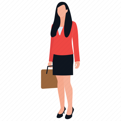 Female employee, female staff, female worker, office girl, working woman illustration - Download on Iconfinder