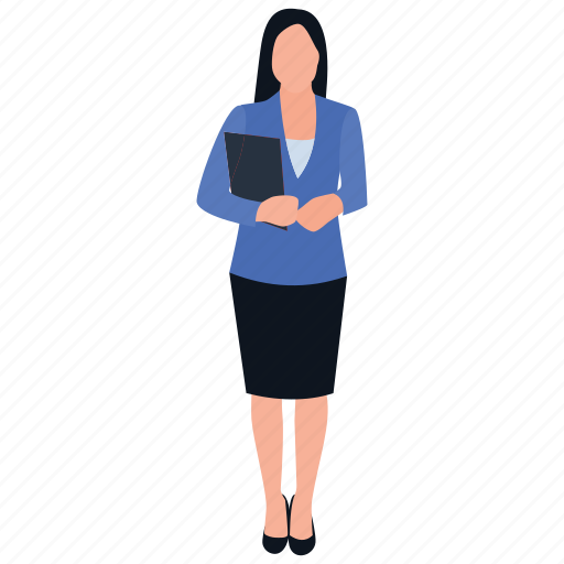 Female employee, female staff, female worker, office girl, working woman illustration - Download on Iconfinder