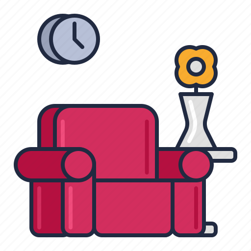 Area, chair, cushion, lounge, room icon - Download on Iconfinder