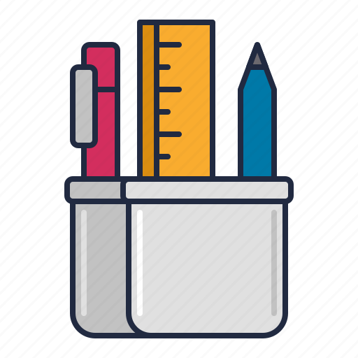 Office, pen, pencil, ruler, stationery, tools icon - Download on Iconfinder