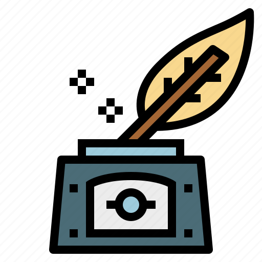 Feather, ink, pen, write icon - Download on Iconfinder
