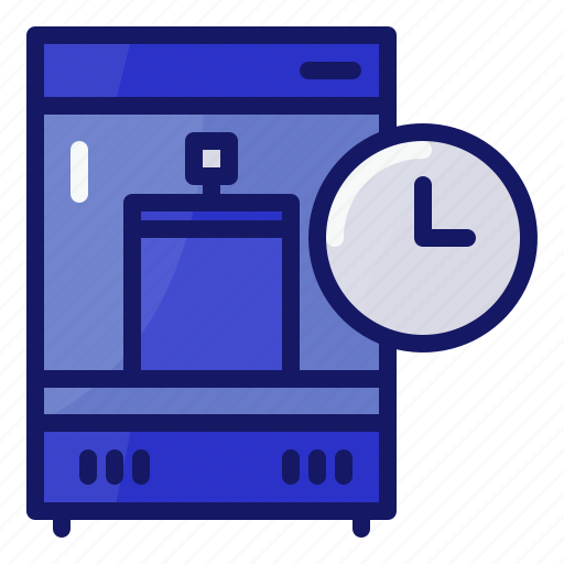 Fermentation time, process, refrigerator, homebrew, temperature control, clock icon - Download on Iconfinder