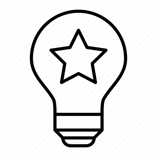 Bulb, lamp, light, favorite, idea, thinking, brainstorm icon - Download on Iconfinder
