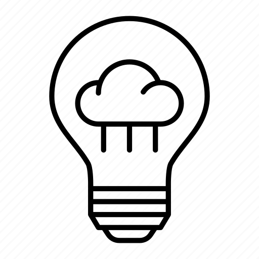 Bulb, lamp, light, cloud, storage, data, server icon - Download on Iconfinder
