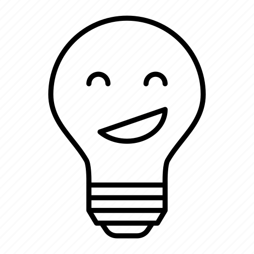 Bulb, lamp, light, emoji, emoticon, expression, smiley icon - Download on Iconfinder