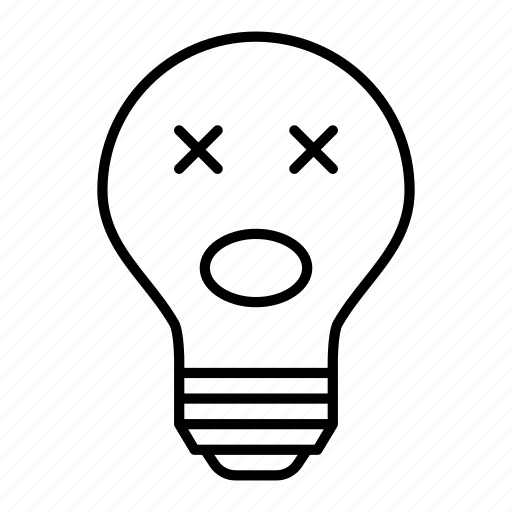 Bulb, lamp, light, emoji, emotion, expression icon - Download on Iconfinder