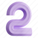 two, 3d number, typography, number illustration, numeric design, 3d icon, 3d illustration, 3d render 
