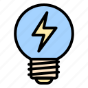 creative, idea, light, bulb, thunder, mind, power