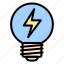 creative, idea, light, bulb, thunder, mind, power 