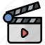 clapperboard, multimedia, film, video, cinema, movie, entertainment, music and multimedia 