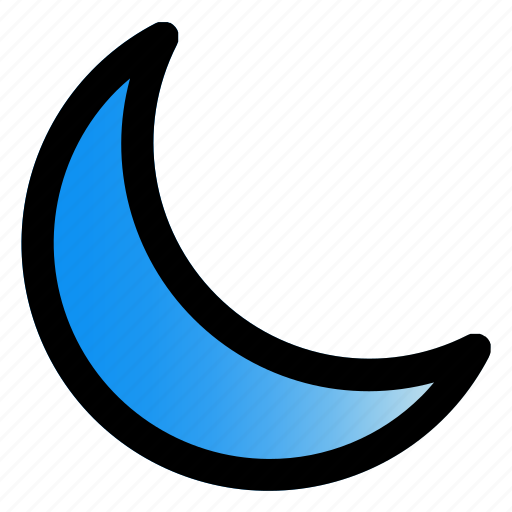 Crescent, interface, moon, night, user icon - Download on Iconfinder