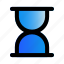 hourglass, interface, loading, time, user 