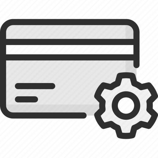 Card, cogwheel, credit, debit, options, payment, settings icon - Download on Iconfinder