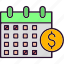 calendar, event, money, schedule, credit, loan, and 