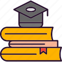 cap, degree, diploma, education, graduation, book