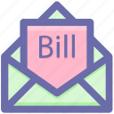 bill email, bill in letter, email, invoice, letter, letter envelope, message