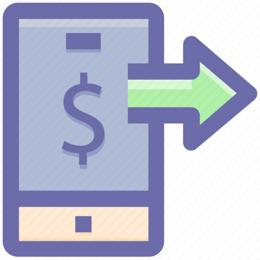 Arrow, dollar, dollar sign, mobile, online payment, right arrow, smartphone icon - Download on Iconfinder