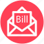letter, bill in letter, bill email, email, invoice, letter envelope 