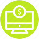 .svg, dollar, e banking, ecommerce, lcd, monitor, online payment