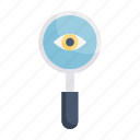 detective, magnifier, search, searching
