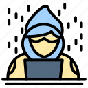 crime, hacker, hacking, people, rain, laptop, cap
