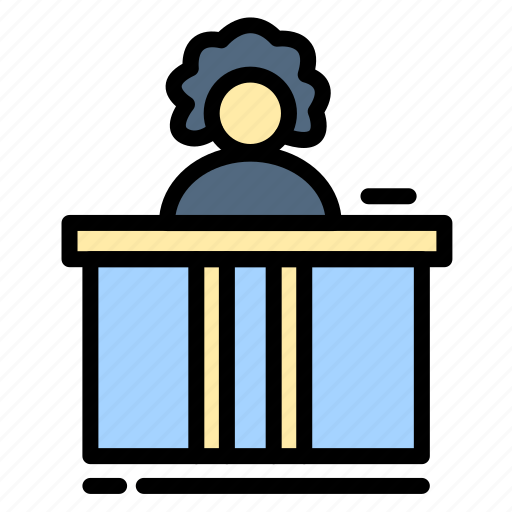 Crime, judge, court, people, table, justice, law icon - Download on Iconfinder