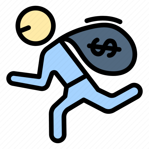 Crime, robbery, thief, steal, money bag, dollar, people icon - Download on Iconfinder