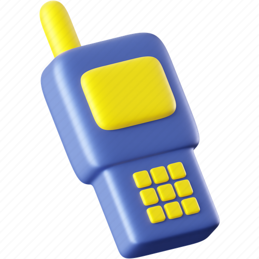 Walkie talkie, communication, radio, transceiver, talkie, walkie, phone 3D illustration - Download on Iconfinder