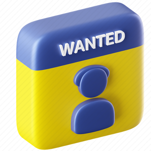Wanted, criminal, poster, job, wanted-poster, thief, people 3D illustration - Download on Iconfinder