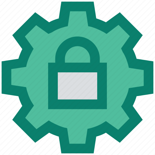 Cog, gear, lock, secure, settings, setup icon - Download on Iconfinder
