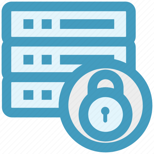 Data protection, lock, network security, secure database, server locked icon - Download on Iconfinder