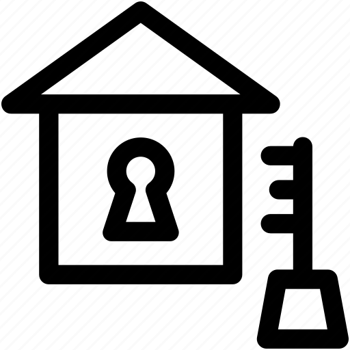 House insurance, house security, key, locked house, real estate icon - Download on Iconfinder