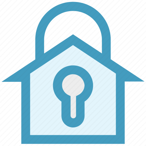 Home insurance, house security, lock, lock house, security icon - Download on Iconfinder