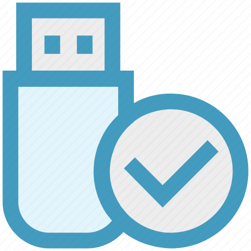 Accept, data, disk, storage, usb icon - Download on Iconfinder