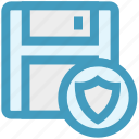 data secure, database, floppy disk, security, shield