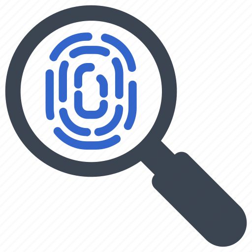Evidence, fingerprint, investigation, identification, magnifying glass, find, search icon - Download on Iconfinder