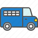 delivery, police, transport, truck, van, vehicle