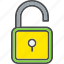 lock, locked, password, protect, protection, security, unlock 