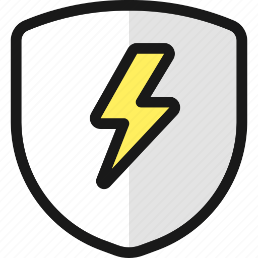 Protection, shield, bolt icon - Download on Iconfinder