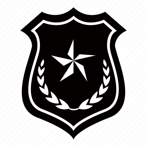 Crest, enforcement, law, police, shield, star icon - Download on Iconfinder